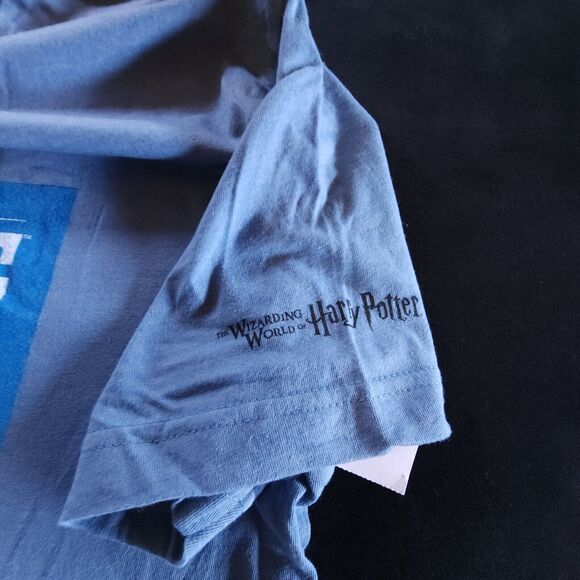 Enchanting Hogsmeade Mens Short Sleeve Shirt L Blue Wizarding World Harry Potter - Picture 4 of 7